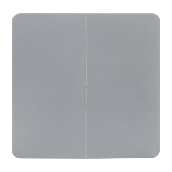 English Elm Commercial Grade 2.83-Foot Square Bi-Fold Plastic Folding Table with Carrying Handle