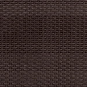 English Elm Chocolate Faux Rattan Chair with All-Weather Beige Cushion