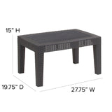 English Elm Faux Rattan Coffee Table