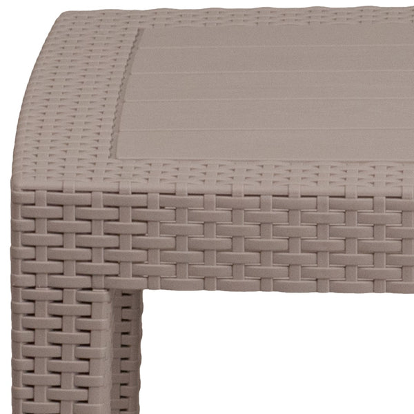 English Elm Faux Rattan Coffee Table