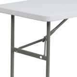 English Elm Commercial Grade 4-Foot Plastic Folding Table