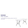 English Elm Commercial Grade 5-Foot Plastic Folding Table