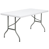 English Elm Commercial Grade 5-Foot Plastic Folding Table