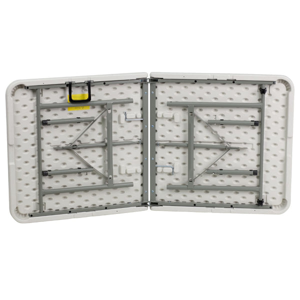 English Elm Commercial Grade 5-Foot Bi-Fold Plastic Folding Table