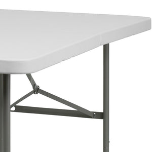 English Elm Commercial Grade 5-Foot Bi-Fold Plastic Folding Table