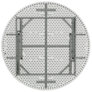 English Elm Commercial Grade 5-Foot Round Plastic Folding Table