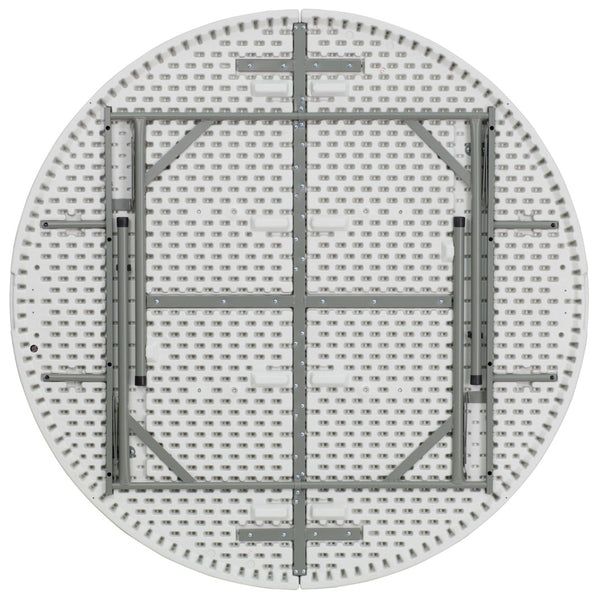 English Elm Commercial Grade 5-Foot Round Plastic Folding Table