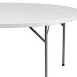 English Elm Commercial Grade 5-Foot Round Plastic Folding Table