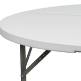 English Elm Commercial Grade 5-Foot Round Plastic Folding Table