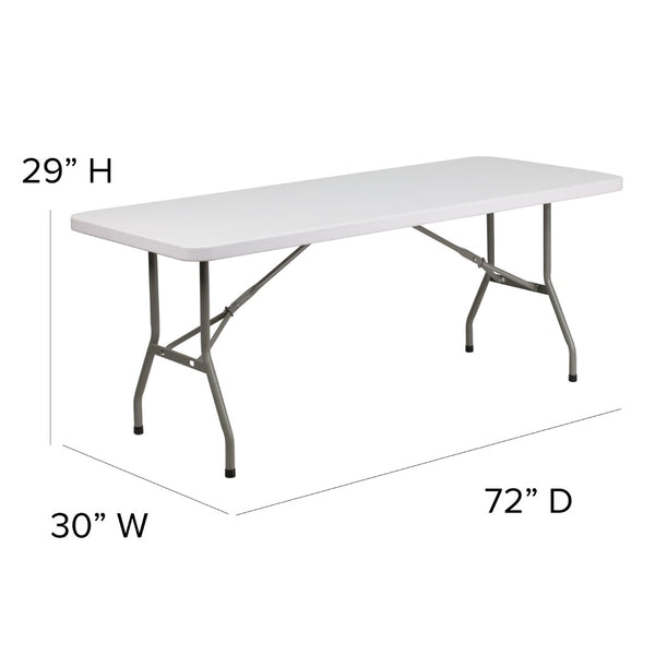 English Elm Commercial Grade 6-Foot Plastic Folding Table