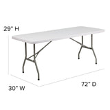 English Elm Commercial Grade 6-Foot Plastic Folding Table