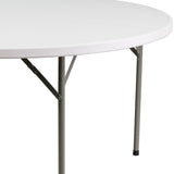 English Elm Commercial Grade 5-Foot Round Plastic Folding Table