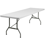 English Elm Commercial Grade 8-Foot Plastic Folding Table