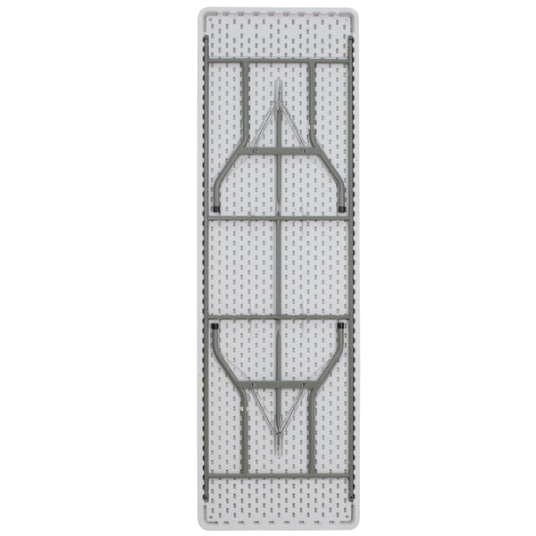 English Elm Commercial Grade 8-Foot Plastic Folding Table