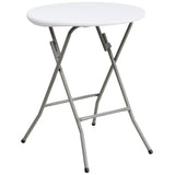 English Elm Commercial Grade 2-Foot Round Plastic Folding Table