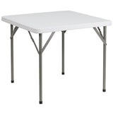 English Elm Commercial Grade 2.85-Foot Square Plastic Folding Table