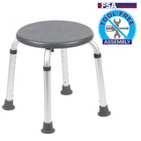 English Elm Commercial Grade Series Tool-Free and Quick Assembly, 300 Lb. Capacity, Adjustable Bath & Shower Stool