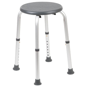 English Elm Commercial Grade Series Tool-Free and Quick Assembly, 300 Lb. Capacity, Adjustable Bath & Shower Stool