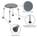 English Elm Commercial Grade Series Tool-Free and Quick Assembly, 300 Lb. Capacity, Adjustable Bath & Shower Stool