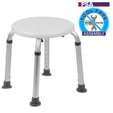 English Elm Commercial Grade Series Tool-Free and Quick Assembly, 300 Lb. Capacity, Adjustable Bath & Shower Stool