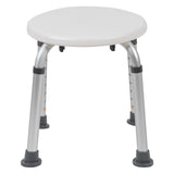 English Elm Commercial Grade Series Tool-Free and Quick Assembly, 300 Lb. Capacity, Adjustable Bath & Shower Stool