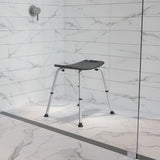 Commercial Grade Series Tool-Free and Quick Assembly, 300 Lb. Capacity, Adjustable Bath & Shower Chair with Non-slip Feet