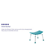 English Elm Commercial Grade Series Tool-Free and Quick Assembly, 300 Lb. Capacity, Adjustable Bath & Shower Chair with Non-slip Feet