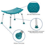 English Elm Commercial Grade Series Tool-Free and Quick Assembly, 300 Lb. Capacity, Adjustable Bath & Shower Chair with Non-slip Feet