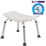 English Elm Commercial Grade Series Tool-Free and Quick Assembly, 300 Lb. Capacity, Adjustable Bath & Shower Chair with Non-slip Feet