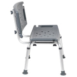 English Elm Commercial Grade Series Tool-Free and Quick Assembly, 300 Lb. Capacity, Adjustable Bath & Shower Chair with Extra Large Back