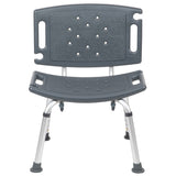 English Elm Commercial Grade Series Tool-Free and Quick Assembly, 300 Lb. Capacity, Adjustable Bath & Shower Chair with Extra Large Back