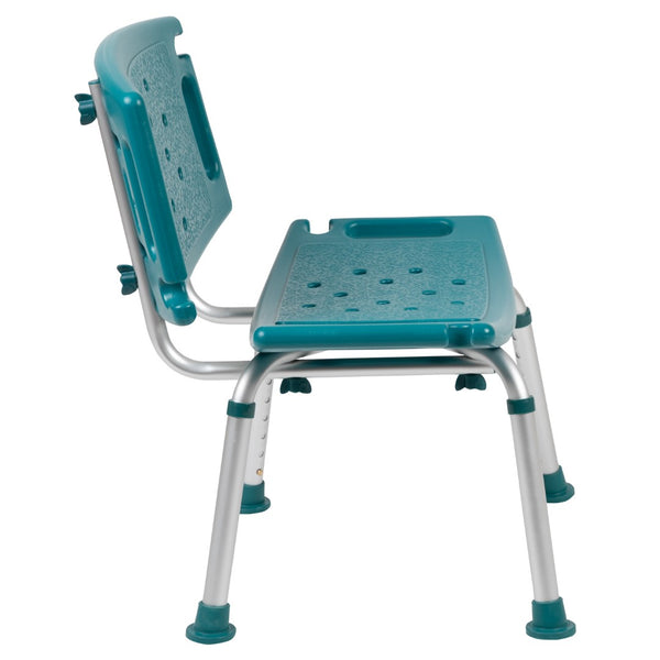 English Elm Commercial Grade Series Tool-Free and Quick Assembly, 300 Lb. Capacity, Adjustable Bath & Shower Chair with Extra Large Back