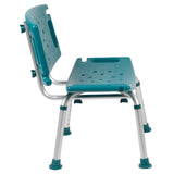 English Elm Commercial Grade Series Tool-Free and Quick Assembly, 300 Lb. Capacity, Adjustable Bath & Shower Chair with Extra Large Back