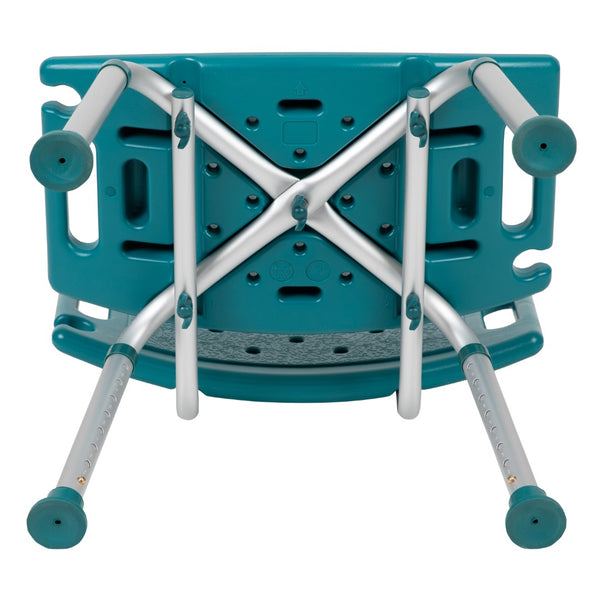 English Elm Commercial Grade Series Tool-Free and Quick Assembly, 300 Lb. Capacity, Adjustable Bath & Shower Chair with Extra Large Back