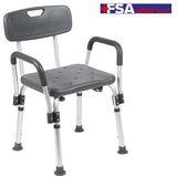 English Elm Commercial Grade Series 300 Lb. Capacity, Adjustable Bath & Shower Chair with Depth Adjustable Back