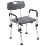 English Elm Commercial Grade Series 300 Lb. Capacity, Adjustable Bath & Shower Chair with Depth Adjustable Back