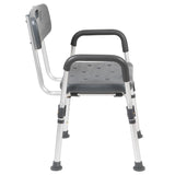 English Elm Commercial Grade Series 300 Lb. Capacity, Adjustable Bath & Shower Chair with Depth Adjustable Back