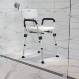 English Elm Commercial Grade Series 300 Lb. Capacity, Adjustable Bath & Shower Chair with Depth Adjustable Back