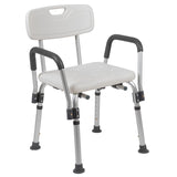 English Elm Commercial Grade Series 300 Lb. Capacity, Adjustable Bath & Shower Chair with Depth Adjustable Back