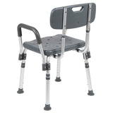 English Elm Commercial Grade Series 300 Lb. Capacity Adjustable Bath & Shower Chair with Quick Release Back & Arms