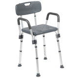 English Elm Commercial Grade Series 300 Lb. Capacity Adjustable Bath & Shower Chair with Quick Release Back & Arms