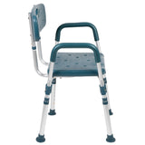 English Elm Commercial Grade Series 300 Lb. Capacity Adjustable Bath & Shower Chair with Quick Release Back & Arms