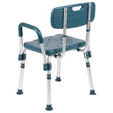 English Elm Commercial Grade Series 300 Lb. Capacity Adjustable Bath & Shower Chair with Quick Release Back & Arms