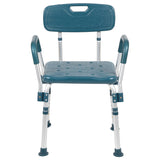 English Elm Commercial Grade Series 300 Lb. Capacity Adjustable Bath & Shower Chair with Quick Release Back & Arms