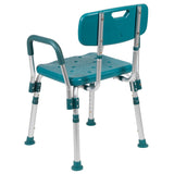 English Elm Commercial Grade Series 300 Lb. Capacity Adjustable Bath & Shower Chair with Quick Release Back & Arms