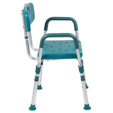 English Elm Commercial Grade Series 300 Lb. Capacity Adjustable Bath & Shower Chair with Quick Release Back & Arms