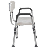 English Elm Commercial Grade Series 300 Lb. Capacity Adjustable Bath & Shower Chair with Quick Release Back & Arms