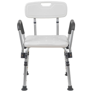 English Elm Commercial Grade Series 300 Lb. Capacity Adjustable Bath & Shower Chair with Quick Release Back & Arms