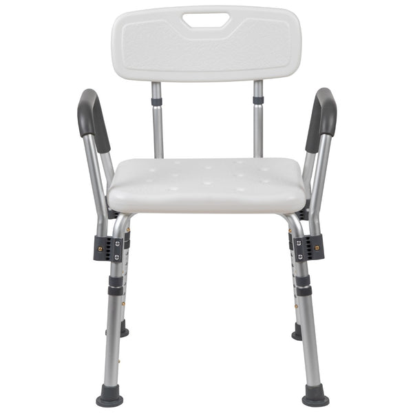 English Elm Commercial Grade Series 300 Lb. Capacity Adjustable Bath & Shower Chair with Quick Release Back & Arms