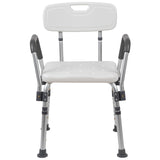 English Elm Commercial Grade Series 300 Lb. Capacity Adjustable Bath & Shower Chair with Quick Release Back & Arms